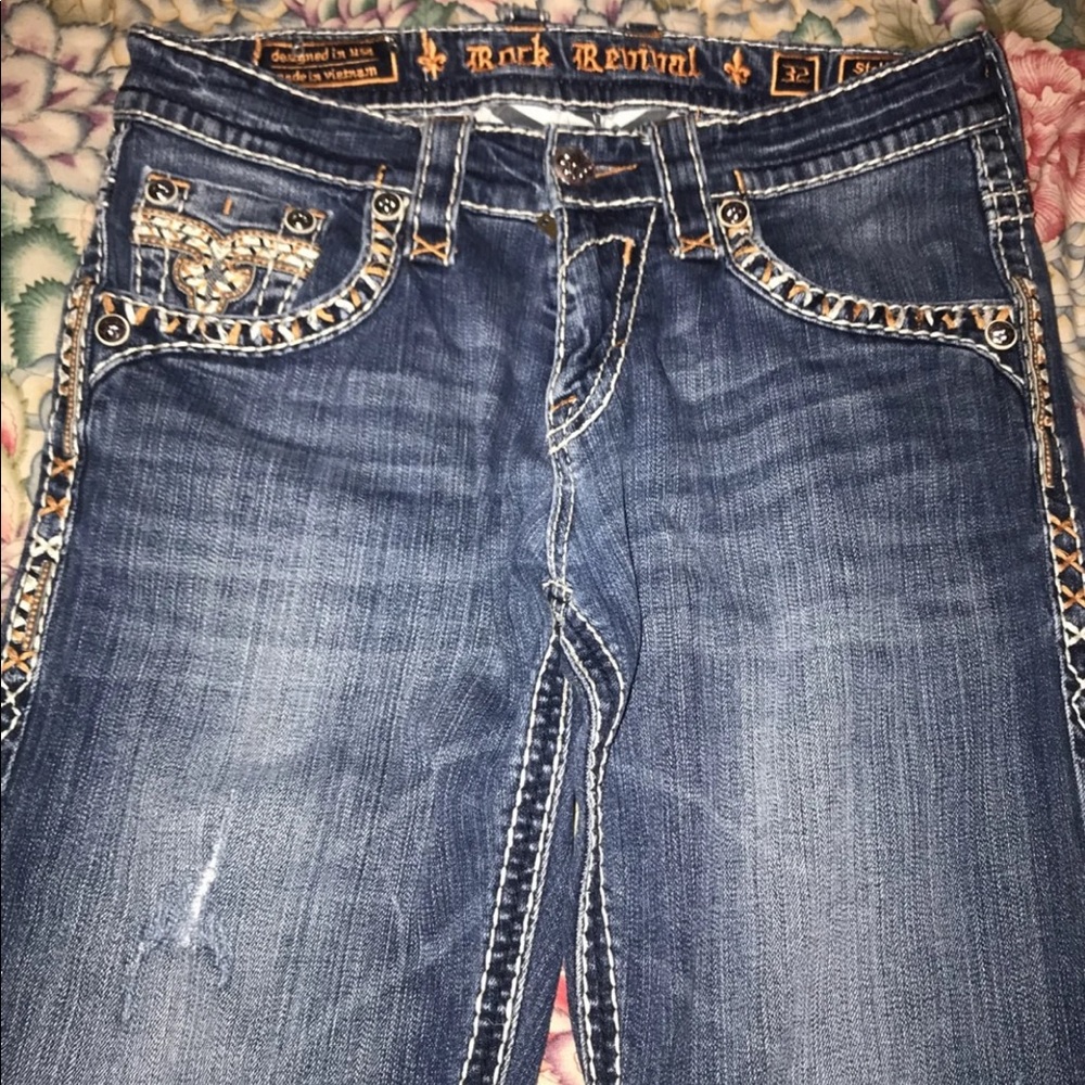 Rock Revival Stella Straight Jeans Size 32x30